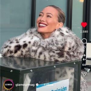 NW/OT Black and White Faux Fur Women's Coat